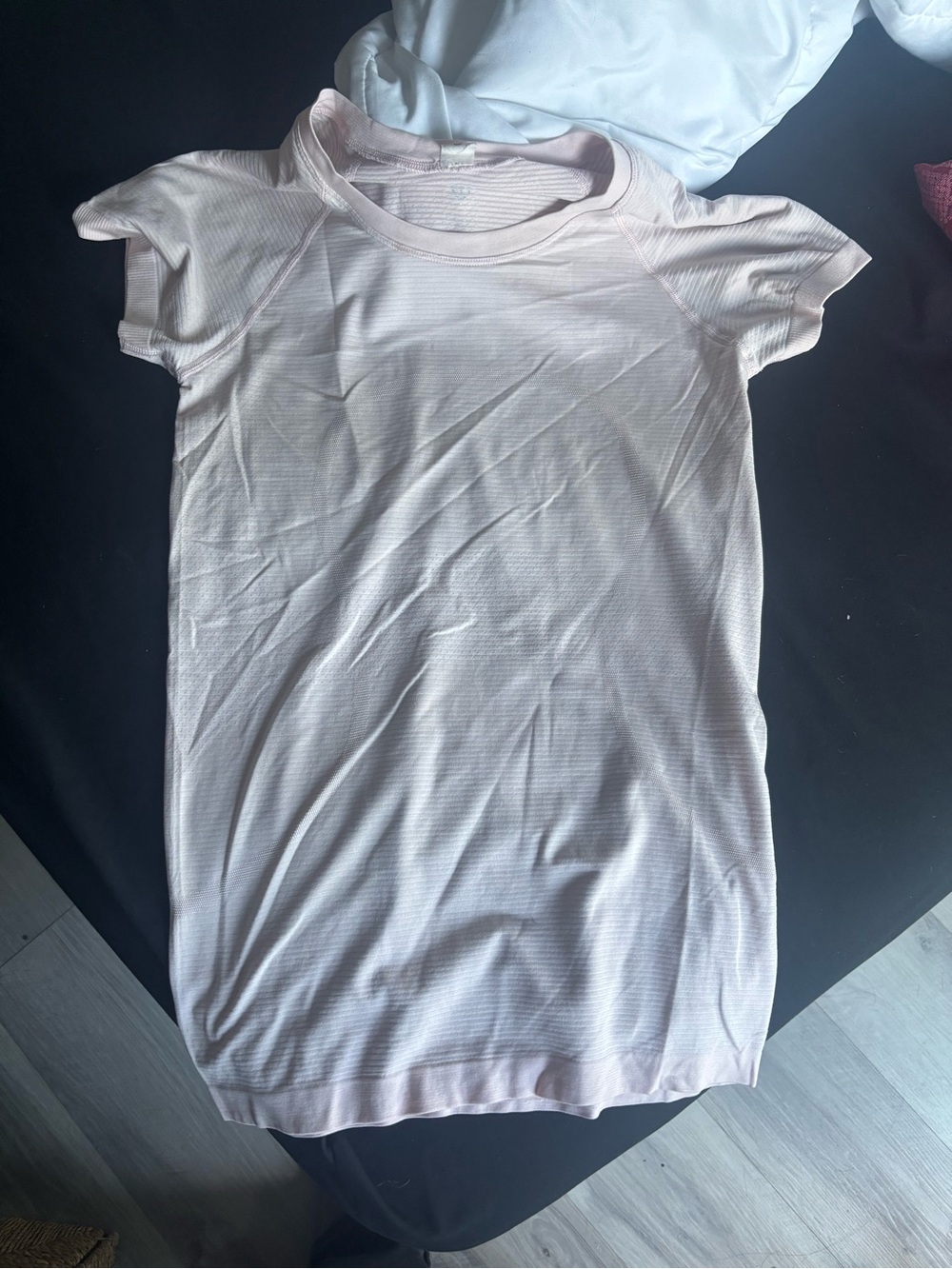 lululemon athletica Light Pink Ribbed Short Sleeve Tee